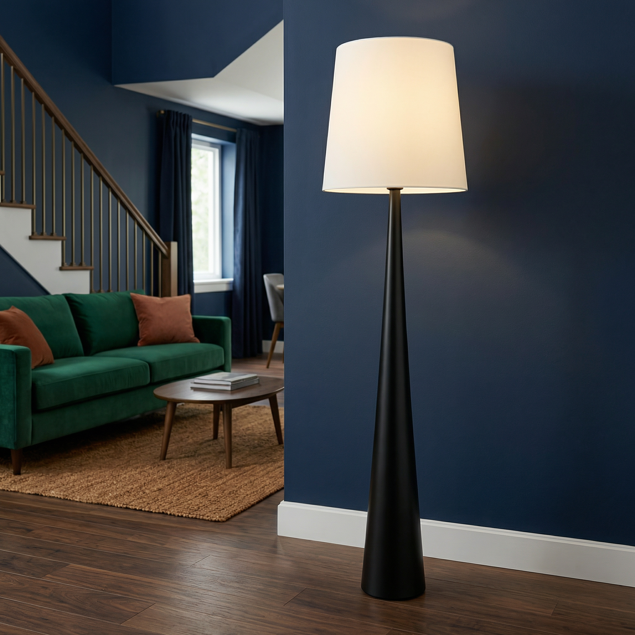 Scandinavian Floor Lamp | Modern Standing Lamp with LED Bulb | Eco-Friendly Design for Cozy Living Room Ambiance