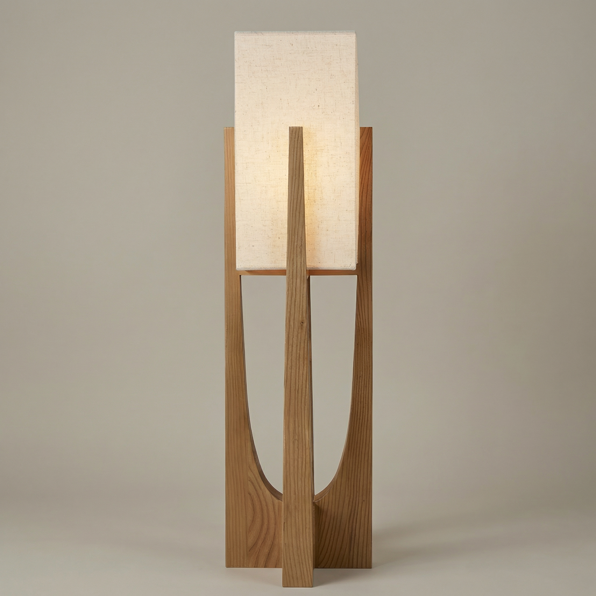 Wabi Sabi | Modern Floor Lamp with Handcrafted Shade | Elegant Lighting for Living Room Serenity