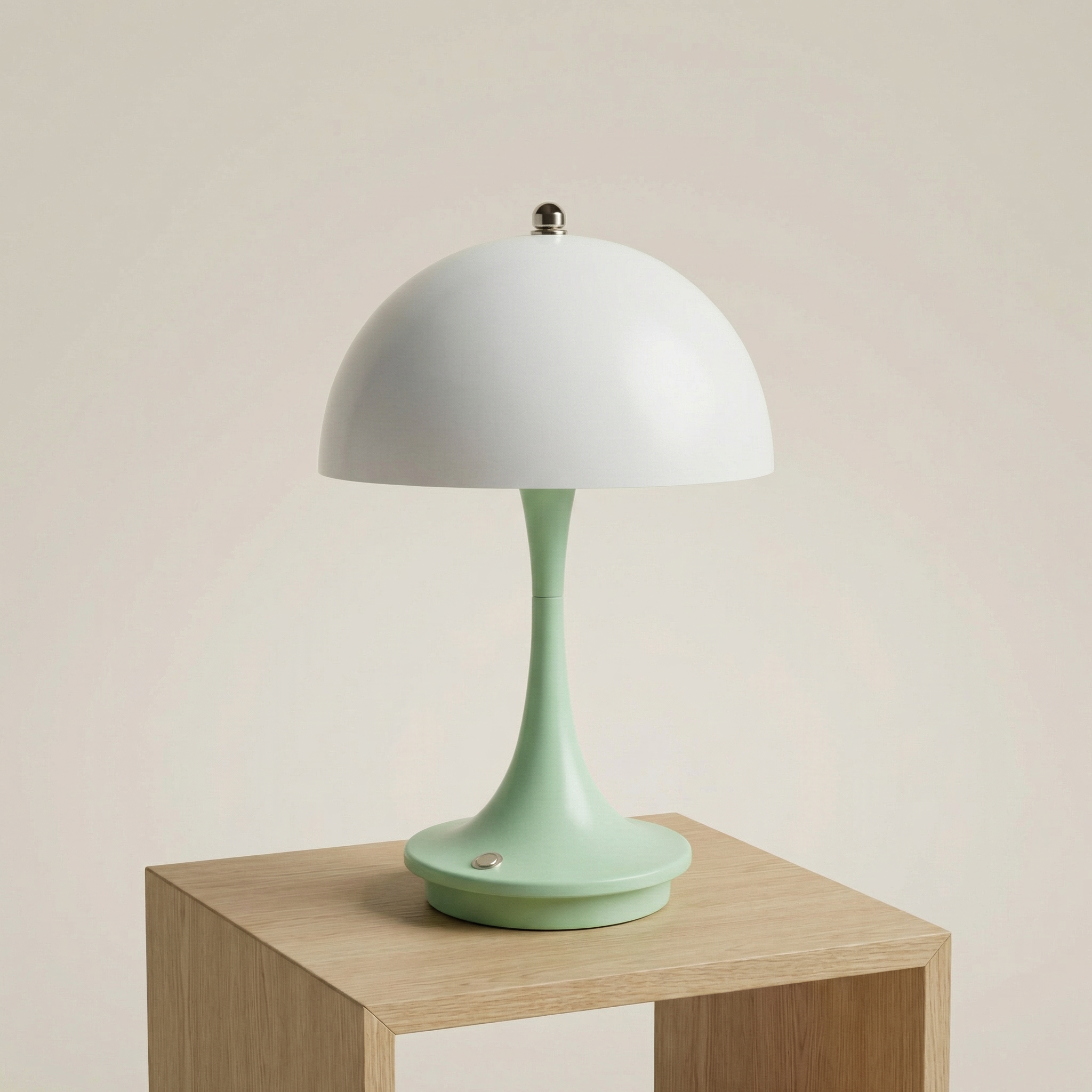 Contemporary Mushroom Table Lamp | Cordless LED Design for Easy Placement