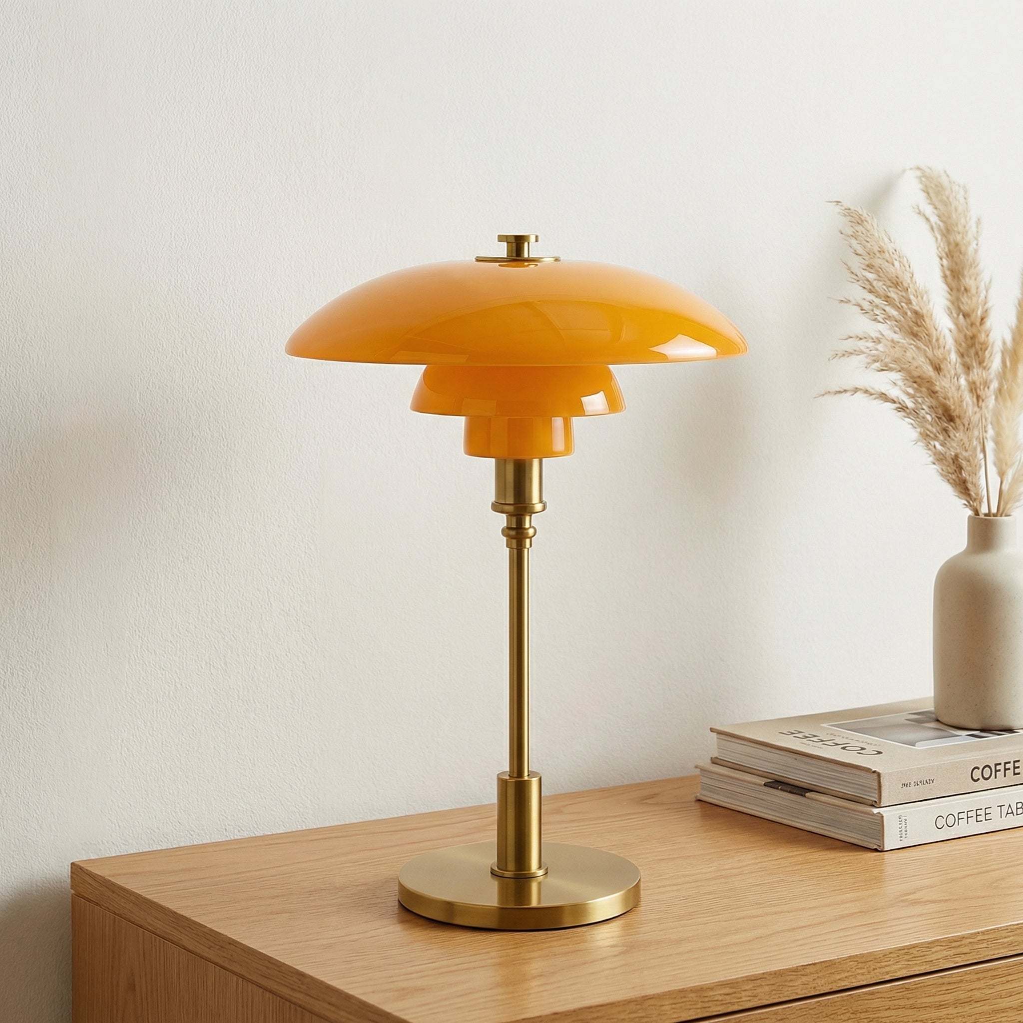 Scandinavian Style Table Lamp with LED Bulb & Dimming Feature | Modern Bedside Table Lamp for Cozy Ambiance
