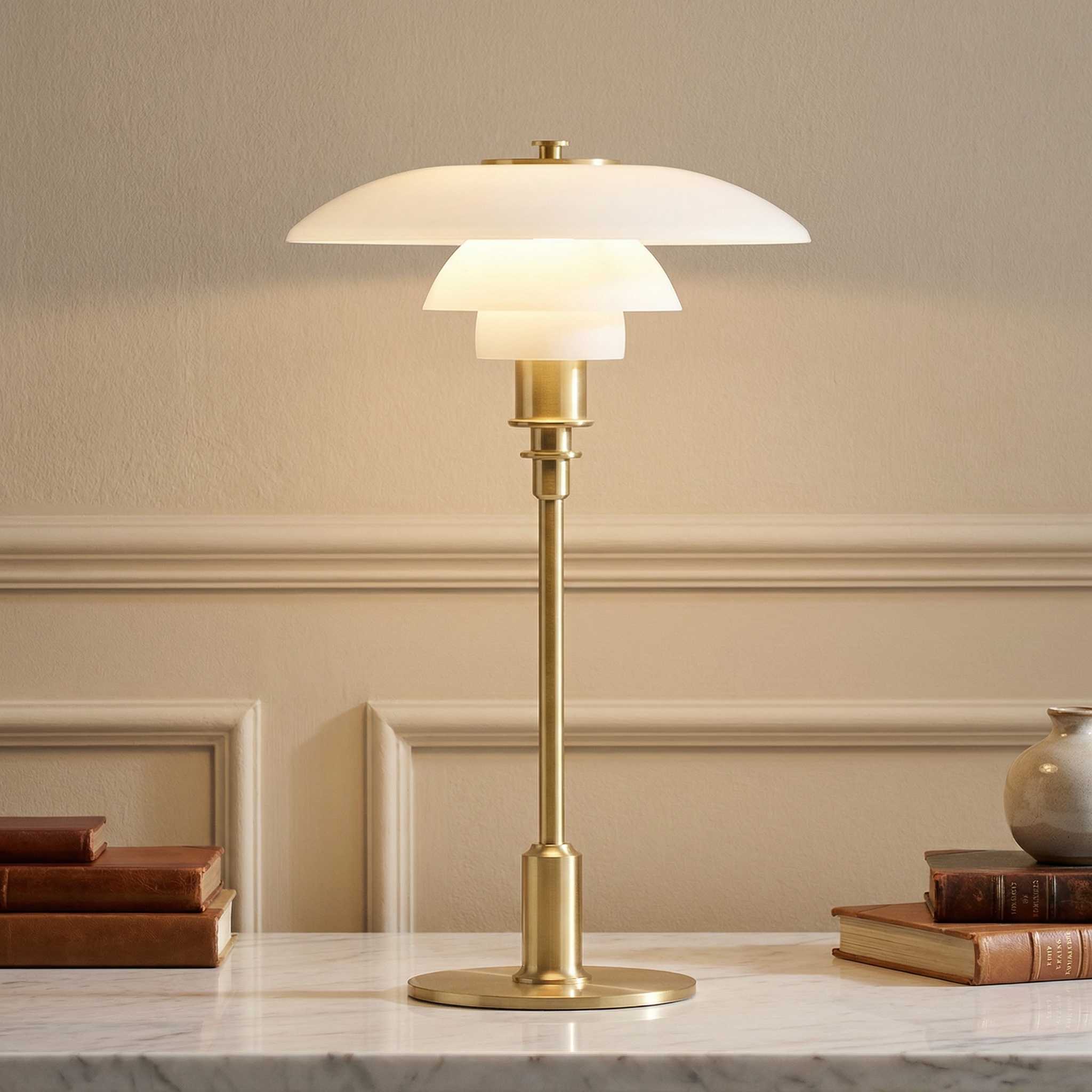 Scandinavian Style Table Lamp with LED Bulb & Dimming Feature | Modern Bedside Table Lamp for Cozy Ambiance