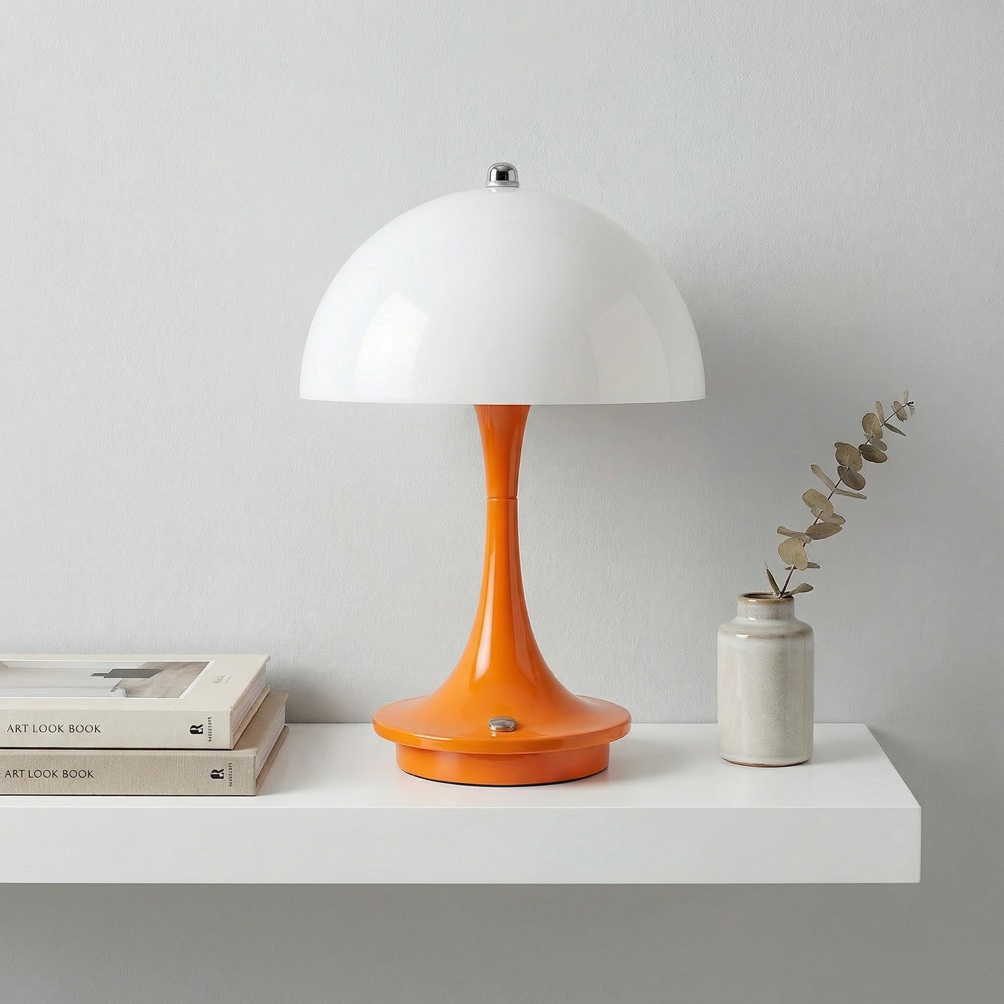 Contemporary Mushroom Table Lamp | Cordless LED Design for Easy Placement