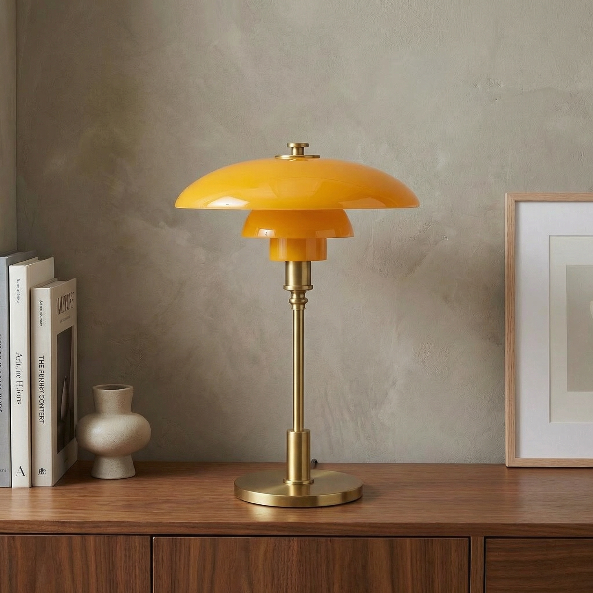 Scandinavian Style Table Lamp with LED Bulb & Dimming Feature | Modern Bedside Table Lamp for Cozy Ambiance