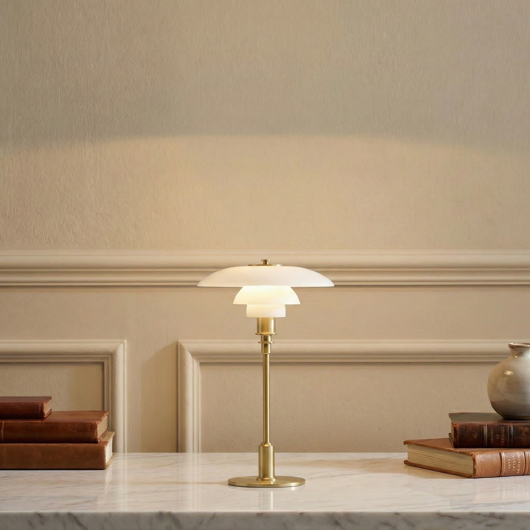 Scandinavian Style Table Lamp with LED Bulb & Dimming Feature | Modern Bedside Table Lamp for Cozy Ambiance