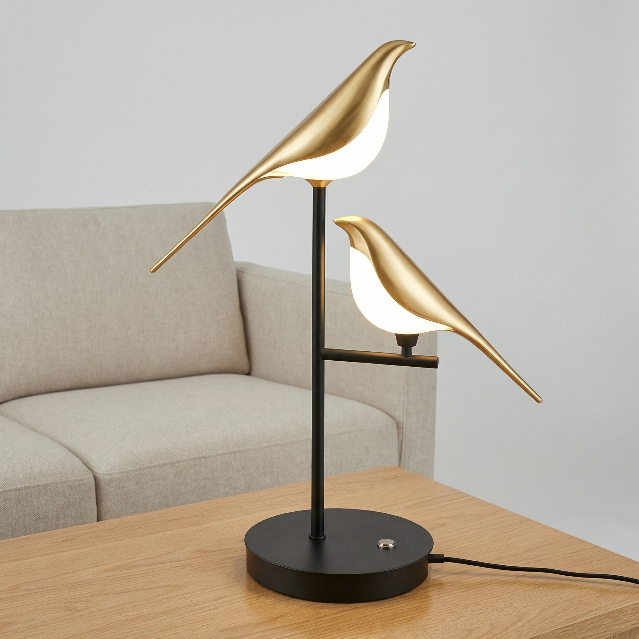 Modern Table Lamp | Unique Bird Design with LED Light | Stylish Bedside or Desk Lamp for Cozy Ambiance