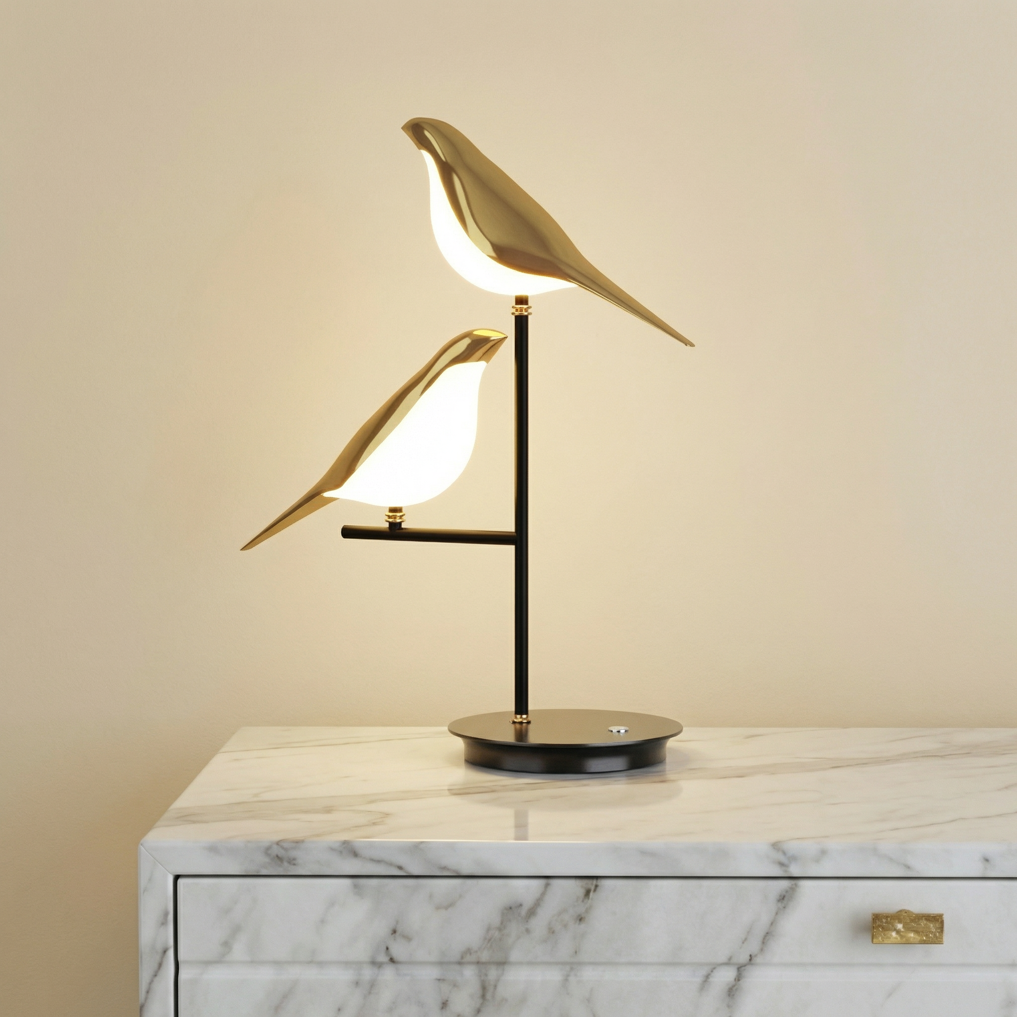 Modern Table Lamp | Unique Bird Design with LED Light | Stylish Bedside or Desk Lamp for Cozy Ambiance