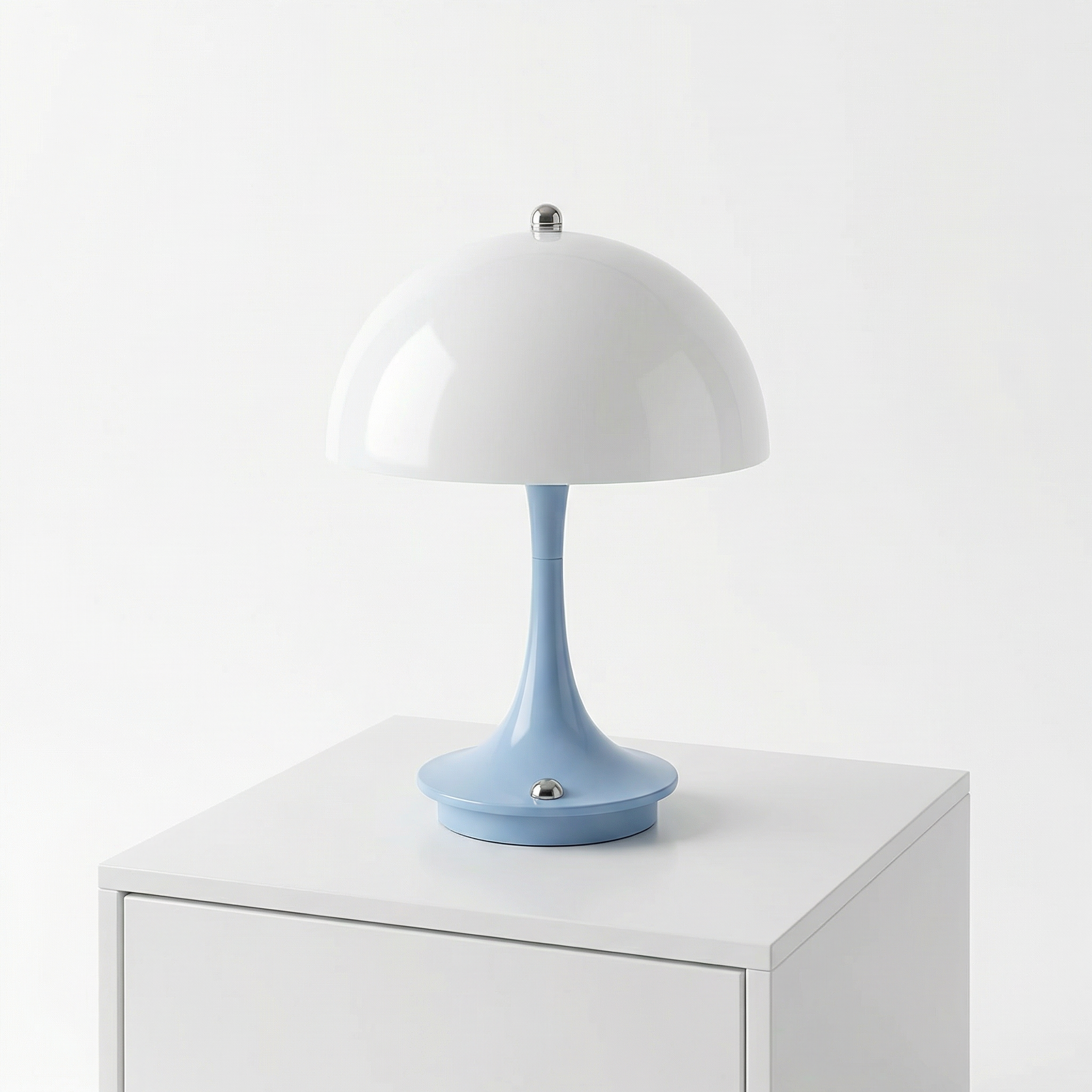 Contemporary Mushroom Table Lamp | Cordless LED Design for Easy Placement