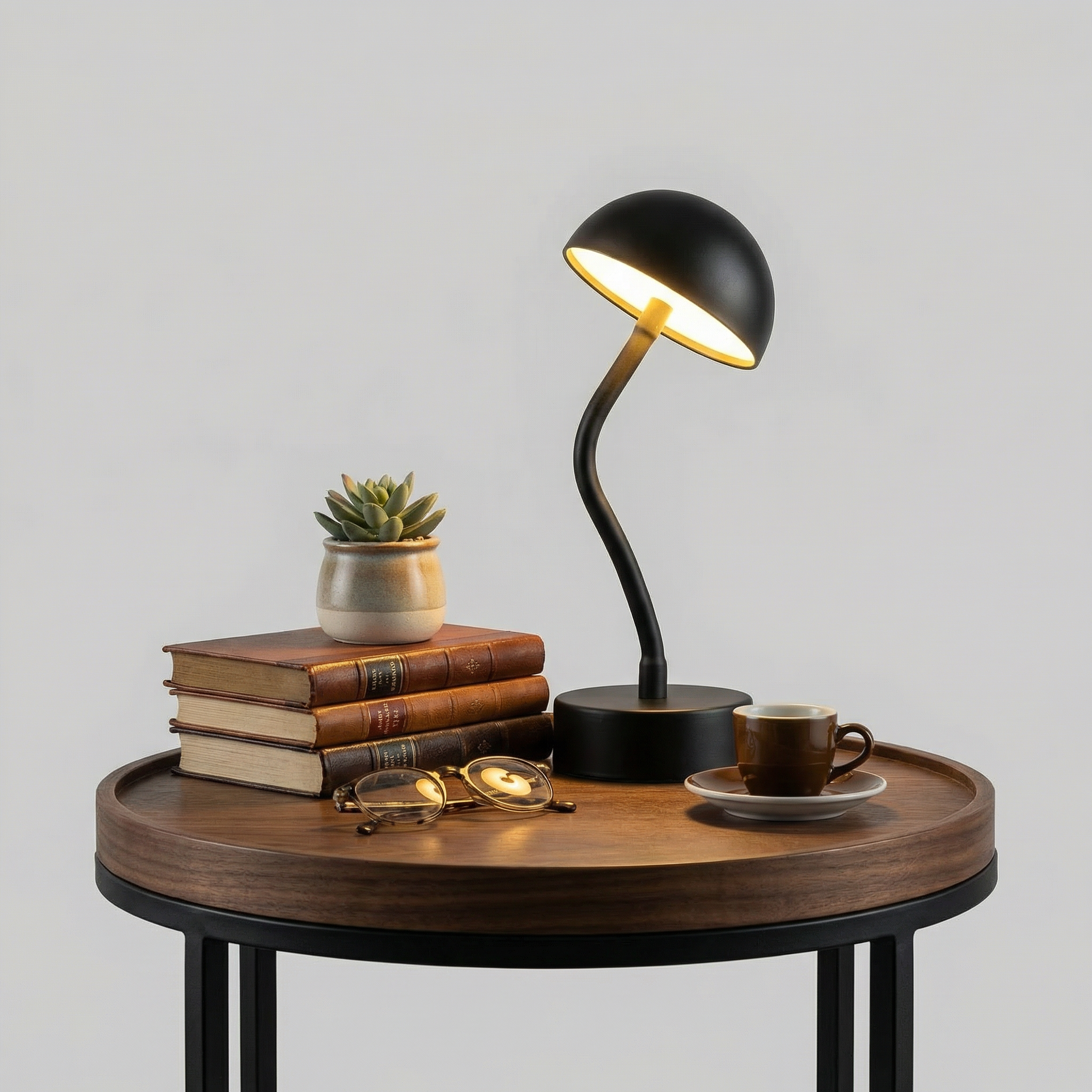 LumosMushroom | Modern Cordless Dimmable Table Lamp for Cozy Spaces