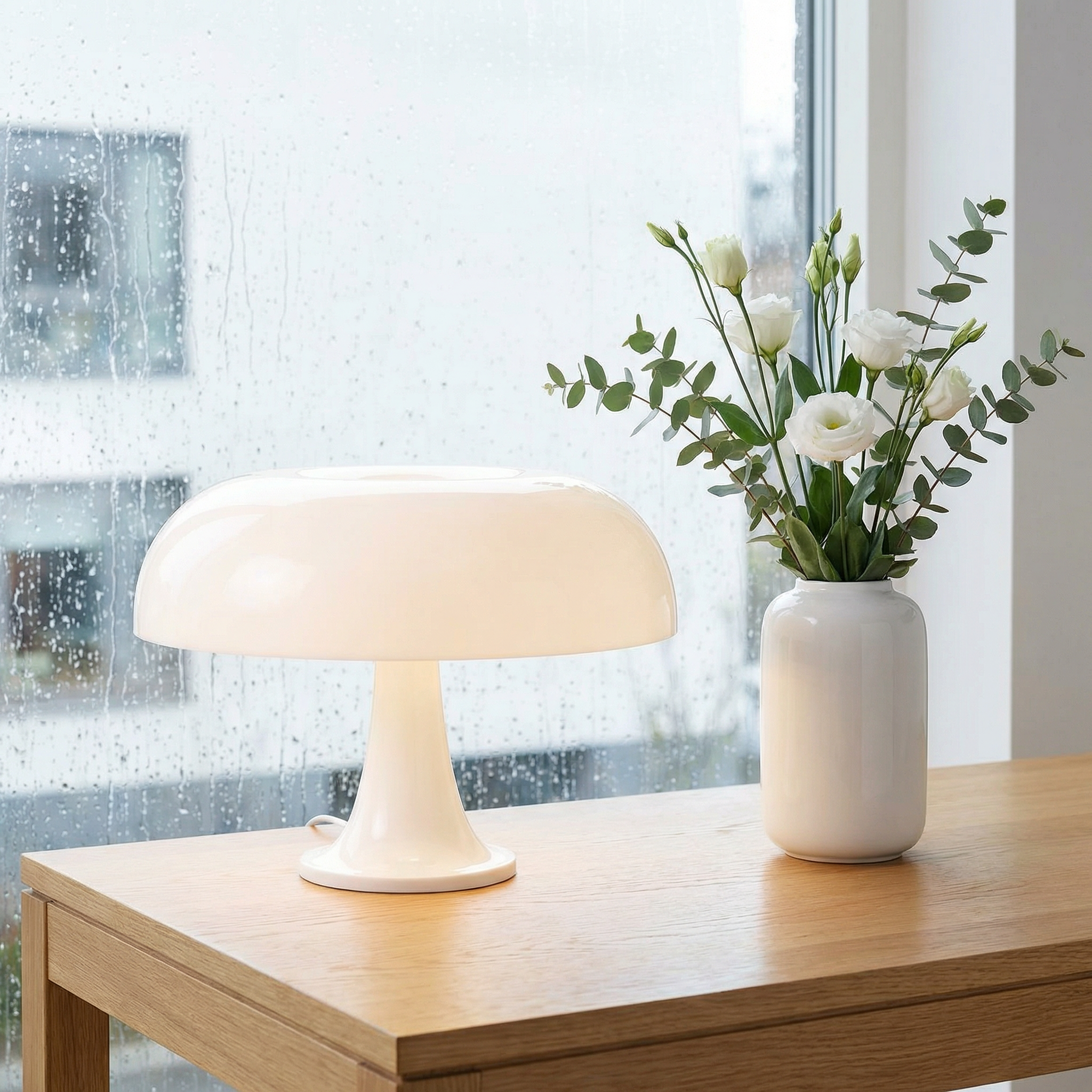 MushroomGlow | Elegant Rechargeable LED Table Lamp for Cozy Ambience