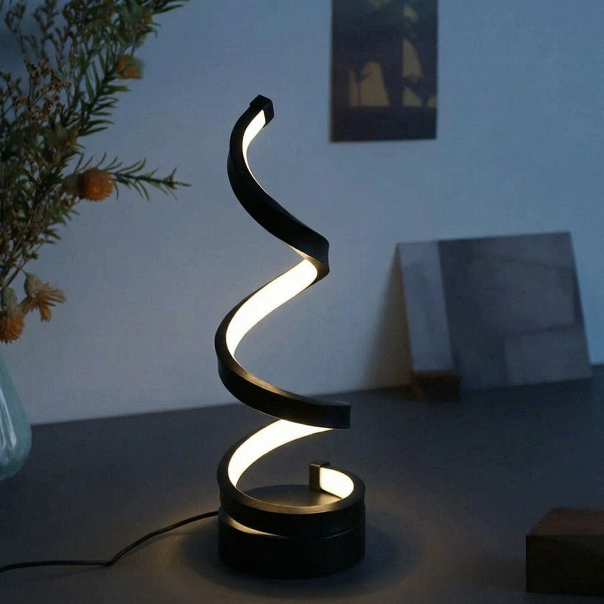 SpiralGlow | Stylish Modern USB Table Lamp with Dimmable Function
