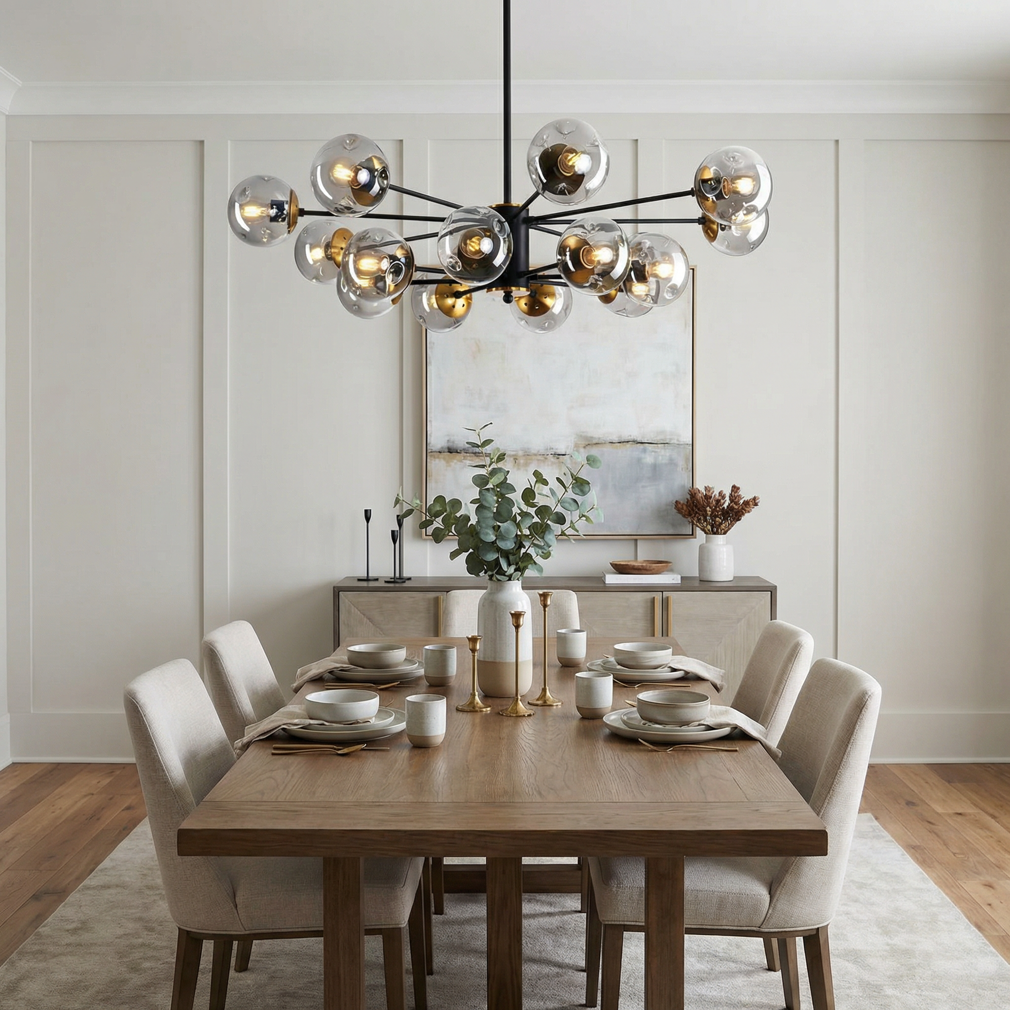 Ida Collection | Modern Chandelier Light with Minimalist Design | Elegant Lighting for Dining Rooms and More