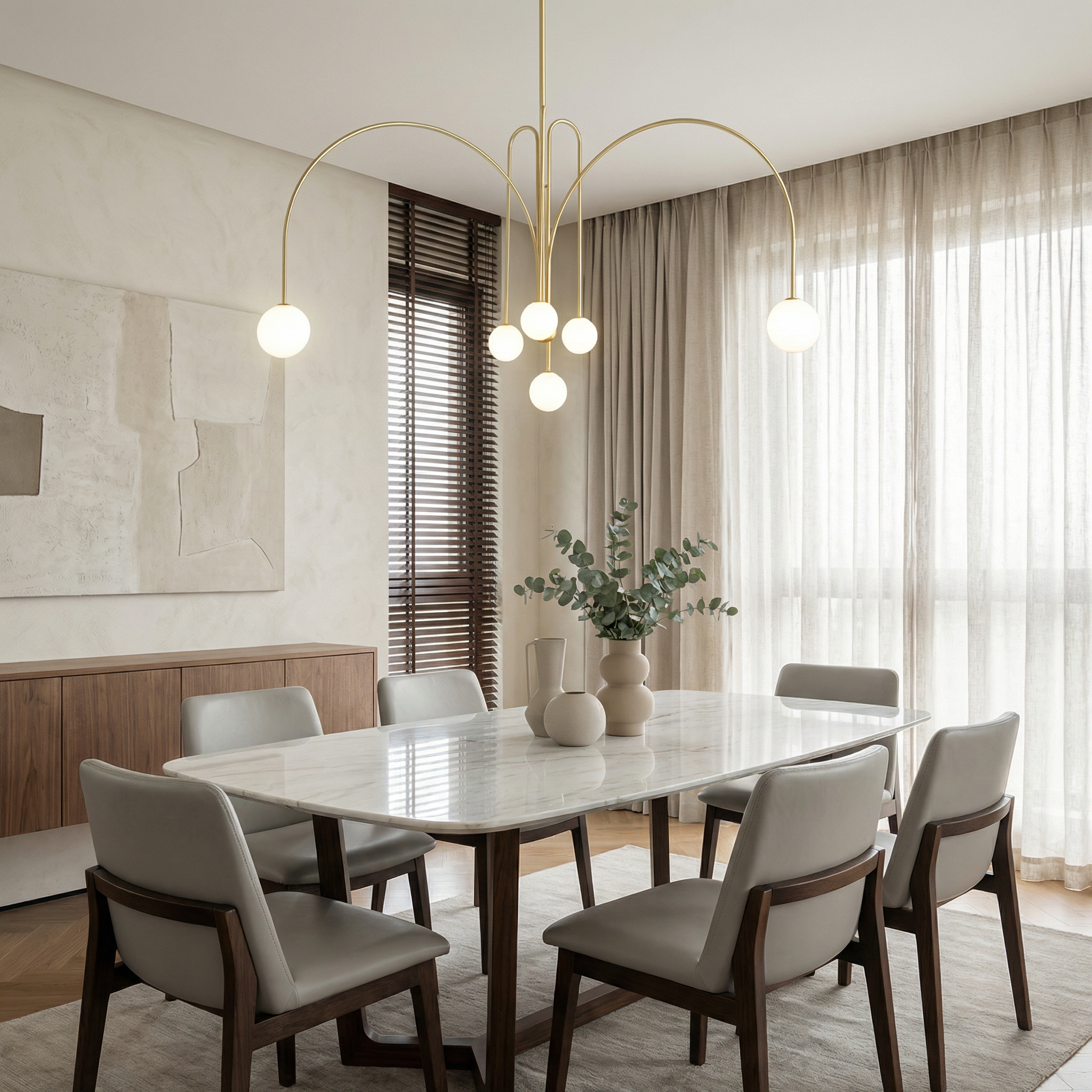 Gran Finale | Modern Suspension Ceiling Light with Adjustable Height | Elegant Design for Dining and Bar Areas