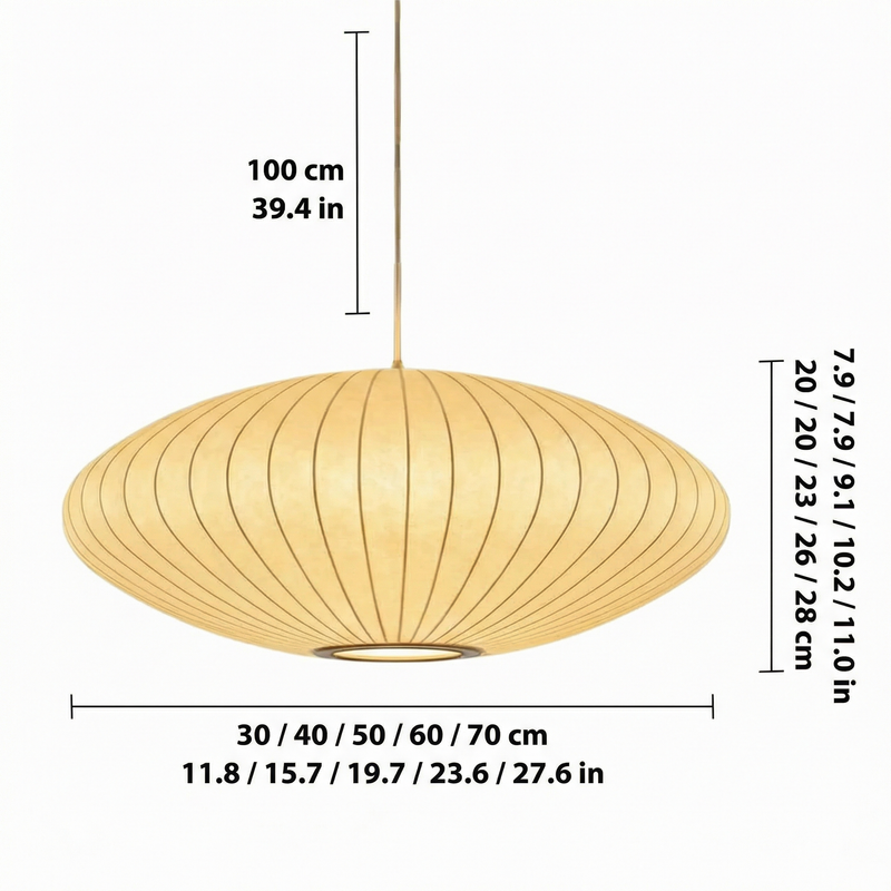 SilkAura | Elegant Contemporary Silk Shade Pendant Light Fixture