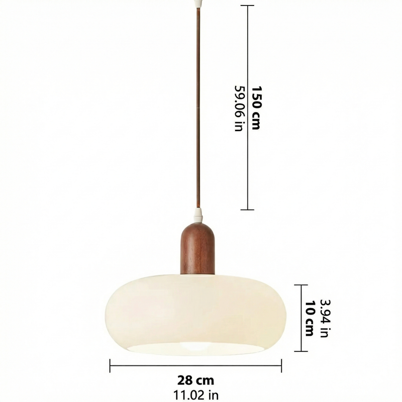 ScandiGlow | Elegant Minimalist Cream LED Pendant Light Fixture