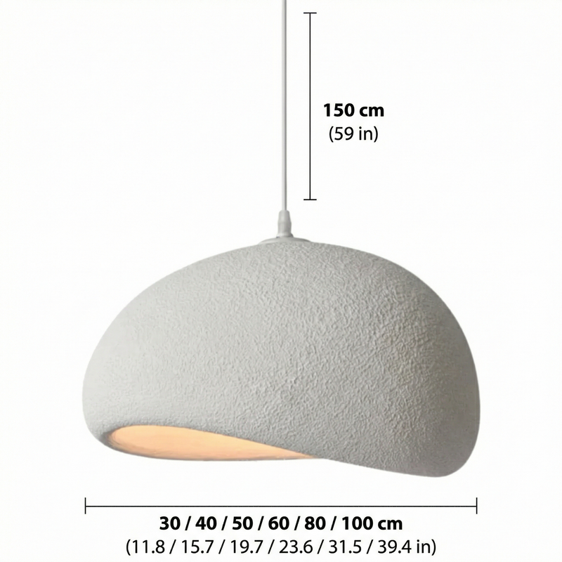 WabiSabiGlow | Elegant Organic LED Kitchen Pendant Lighting Fixture