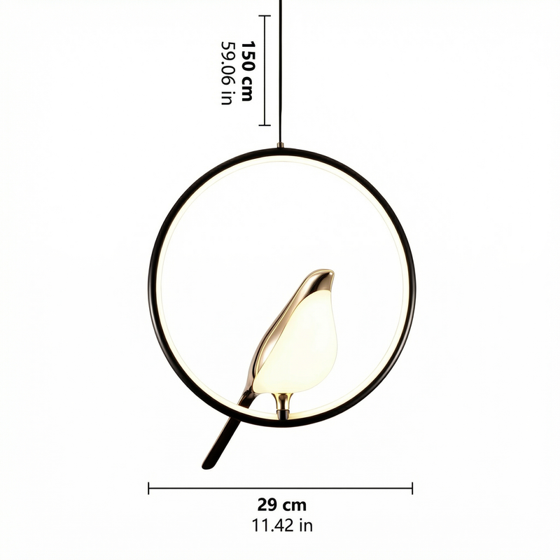 Aviara | Elegant Minimalist Bird-Inspired Pendant Light Fixture