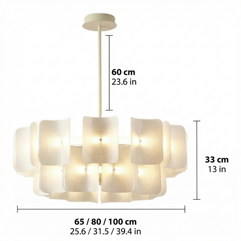 BambooAura | Elegant Modern Bamboo Dining Room Chandelier Light
