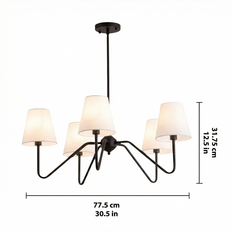 SilkenAura | Elegant Modern Silk Bedroom Chandelier Light