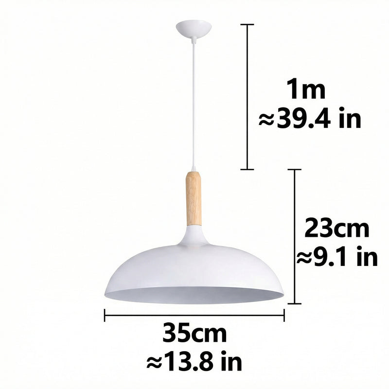 HaftLight | Elegant Minimalist Wood and Iron Kitchen Pendant Lighting