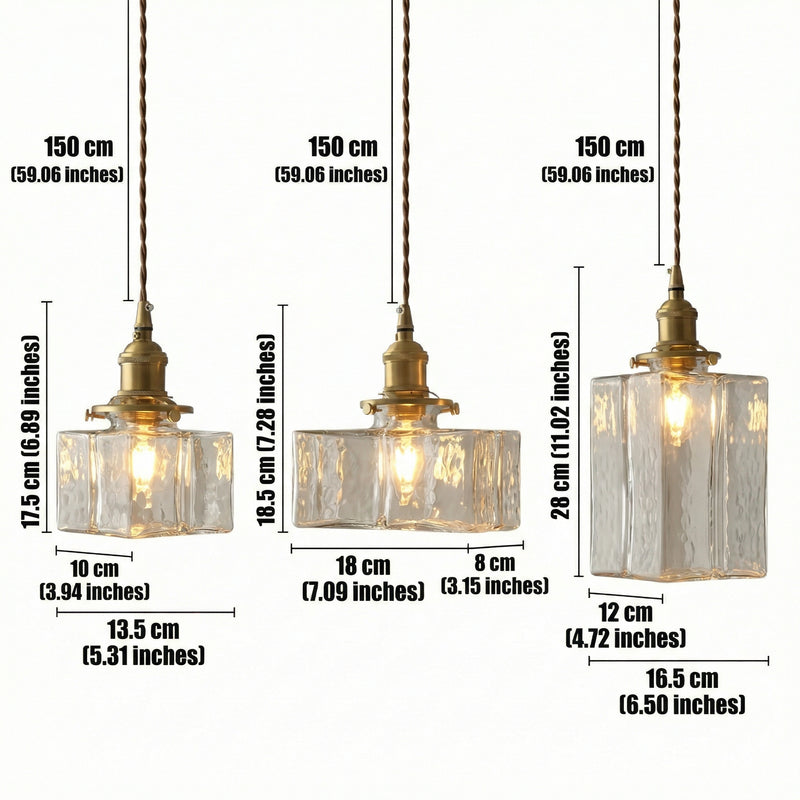 SavoyGlass | Elegant Retro Textured Glass Pendant Light Fixture
