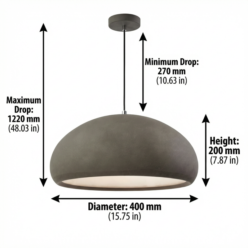 LodenStone | Elegant Sand-Textured Dome Pendant Light Fixture