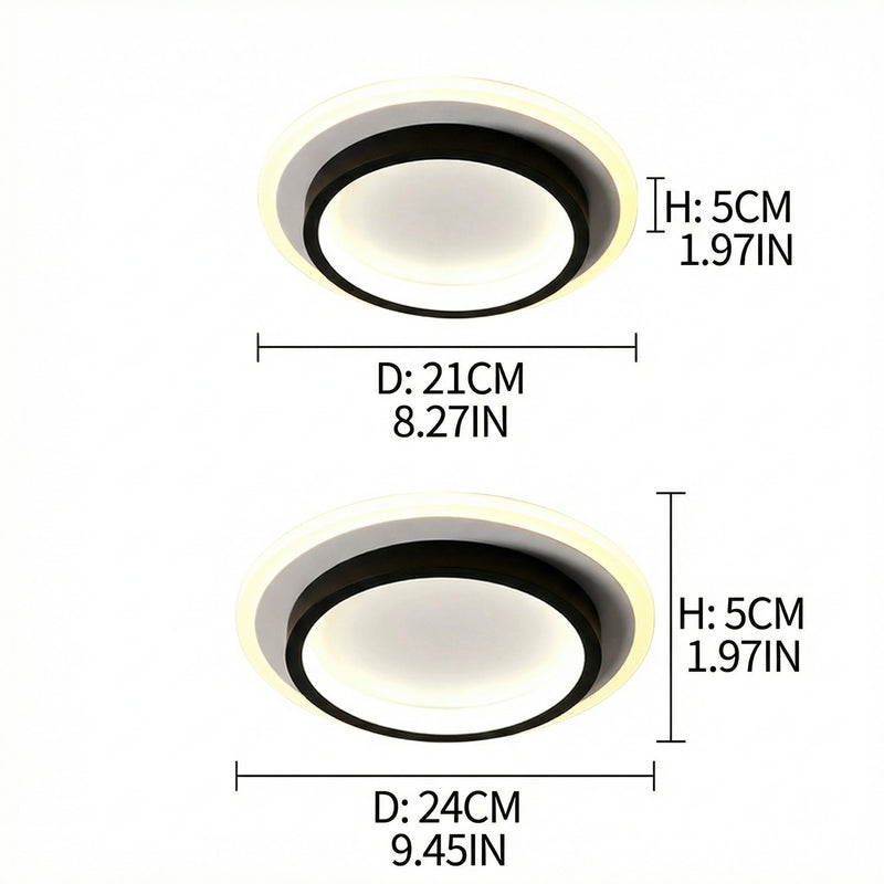 Luminara | Contemporary Sleek LED Flush Mount Ceiling Light Fixture