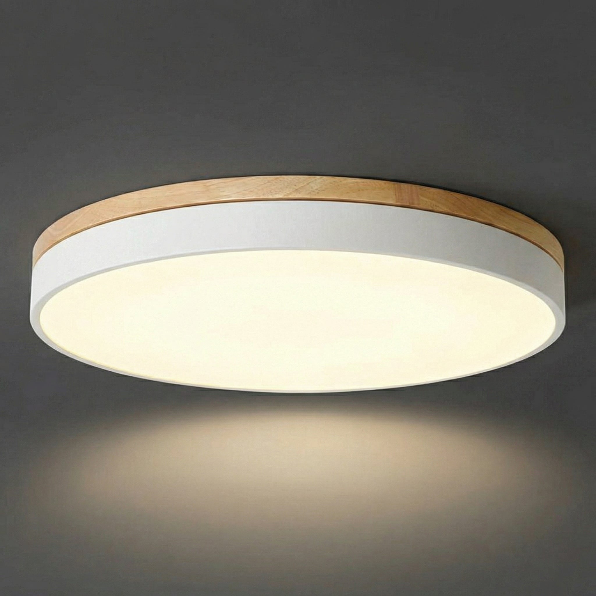 WoodAura | Stylish Modern LED Flush Mount Ceiling Light Fixture
