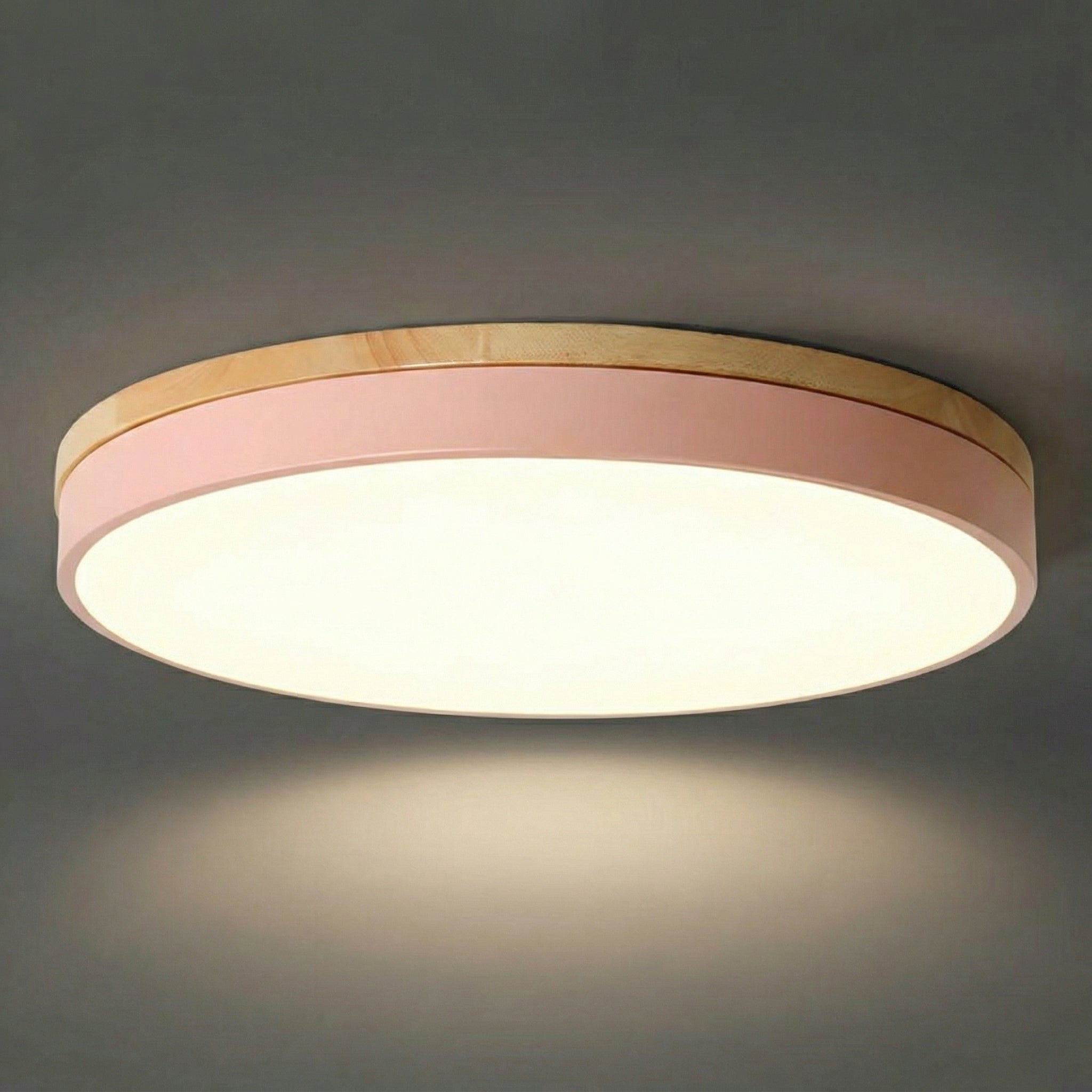 WoodAura | Stylish Modern LED Flush Mount Ceiling Light Fixture