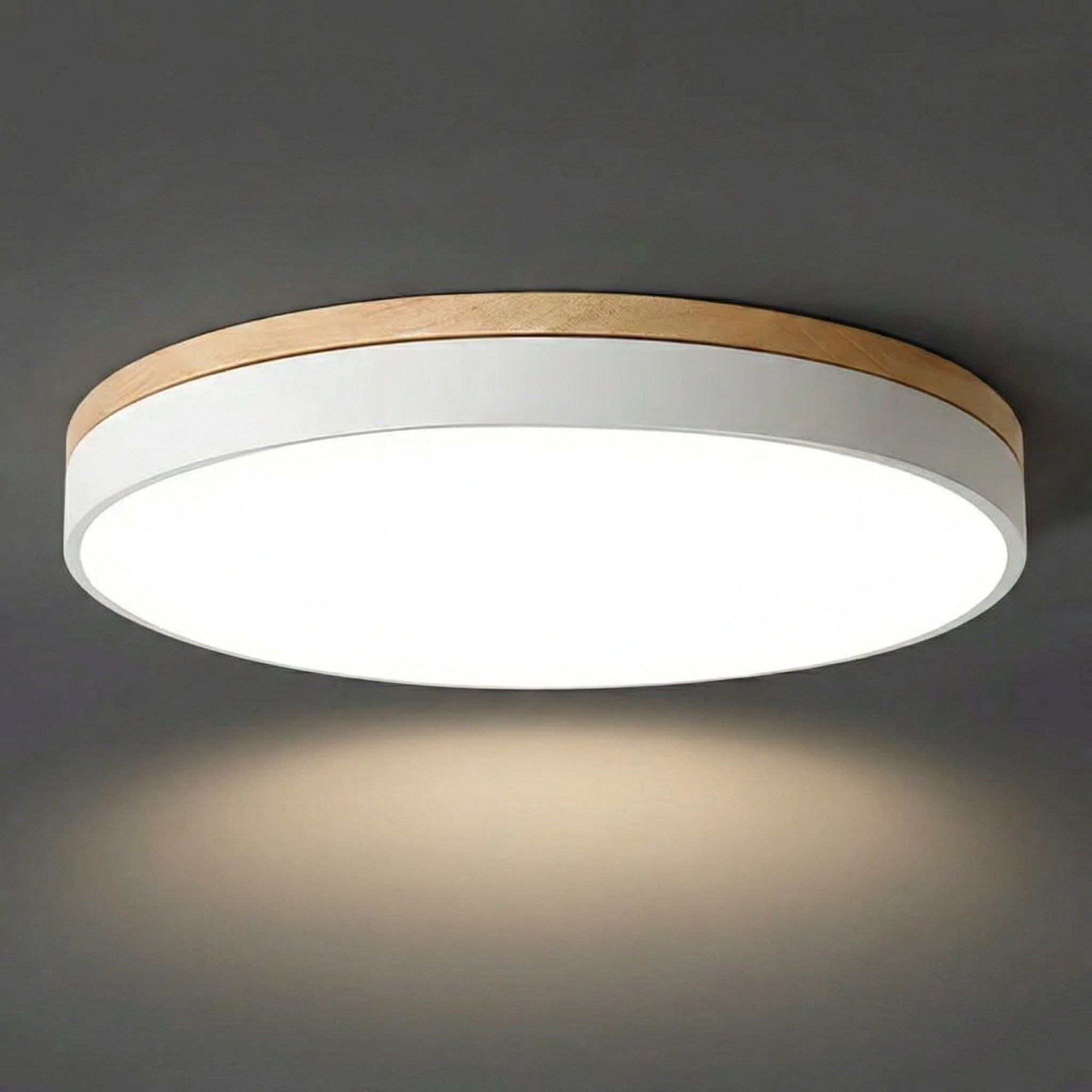 WoodAura | Stylish Modern LED Flush Mount Ceiling Light Fixture