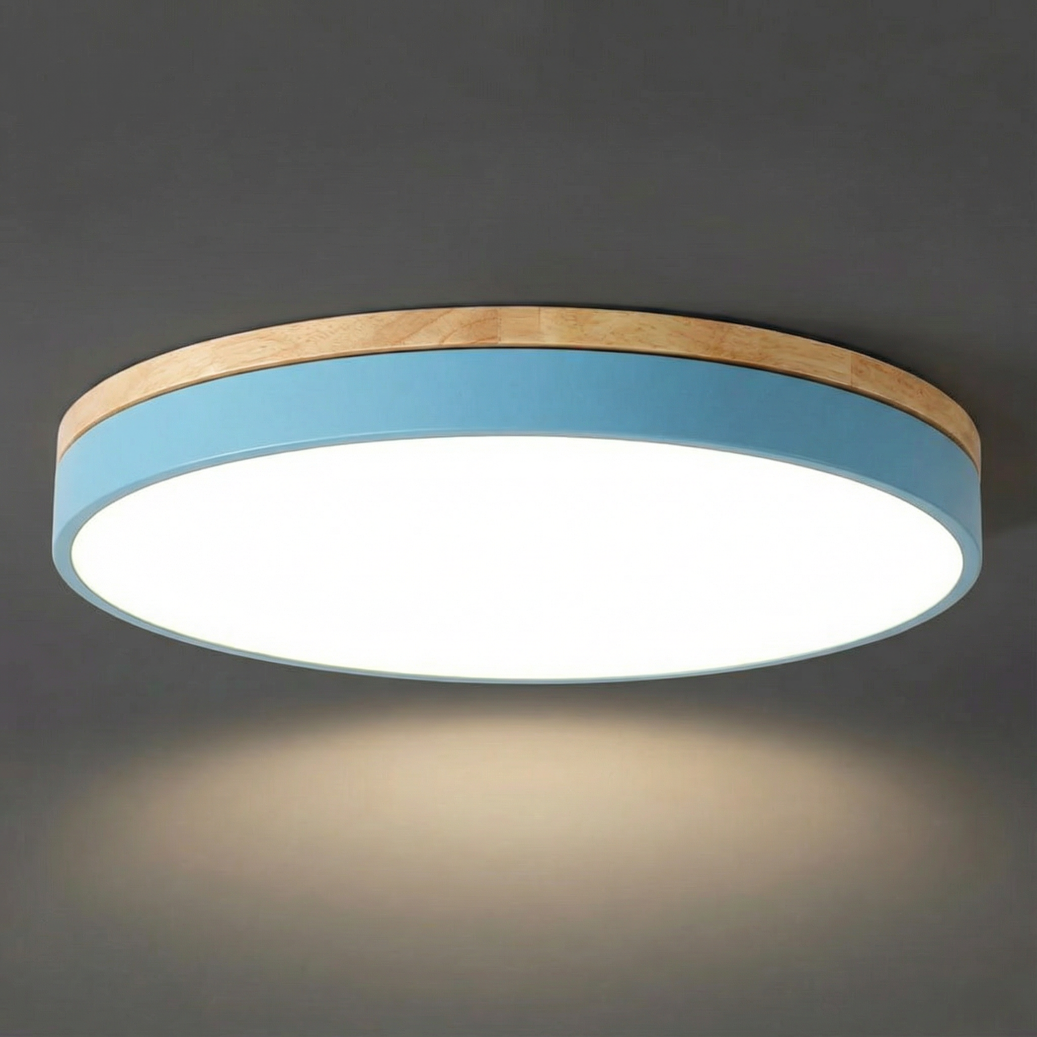 WoodAura | Stylish Modern LED Flush Mount Ceiling Light Fixture