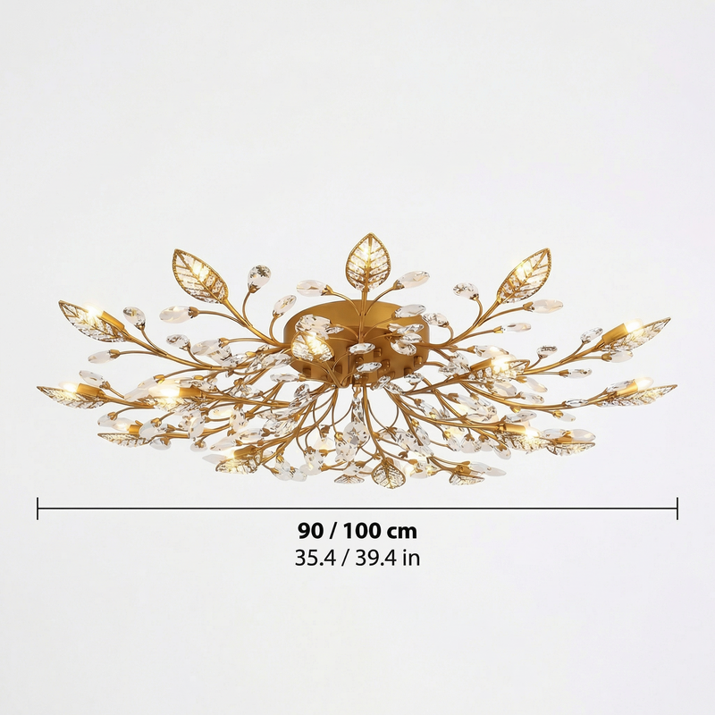 Luminara | Elegant Crystal Flush Mount Ceiling Light Fixture