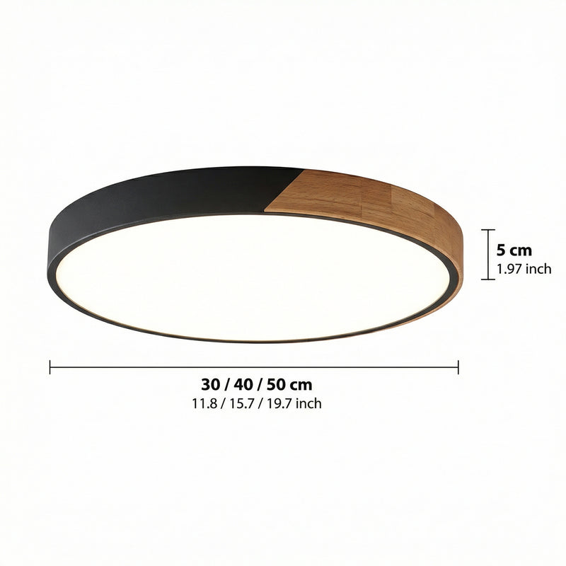 NordicWood | Stylish Minimalist LED Flush Mount Ceiling Light Fixture