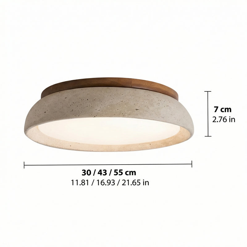 TravertineGlow | Elegant Modern LED Flush Mount Ceiling Light Fixture
