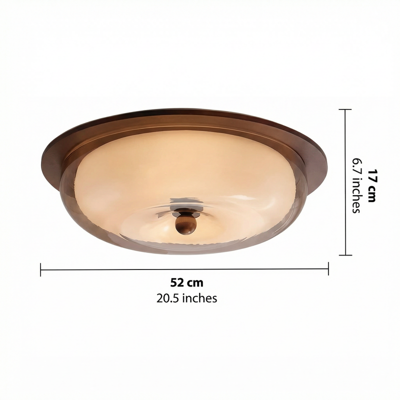 LuminaraWood | Modern Elegant LED Flush Mount Ceiling Light Fixture
