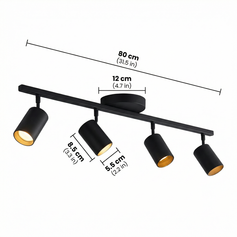 Luminara | Sleek Modern LED Ceiling Light Fixture with Adjustable Heads