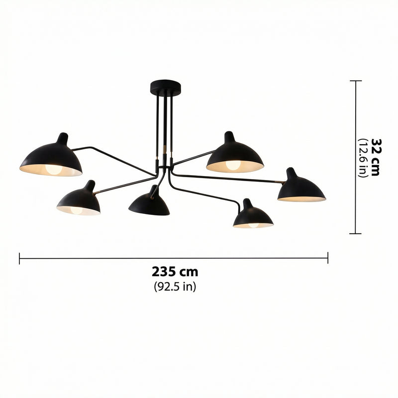 Luminara | Elegant Modern Mid-Century Ceiling Light Fixture