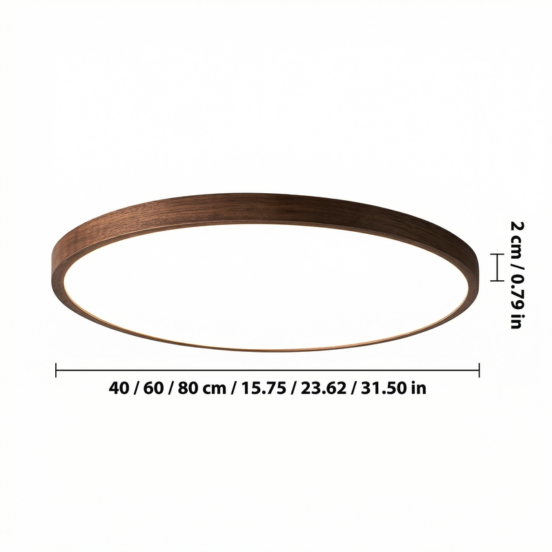 TimberGlow | Cozy Modern Wood Grain Flush Mount Ceiling Light Fixture