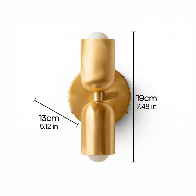 BrassAura | Elegant Vintage Double Head Wall Sconces for Timeless Illumination