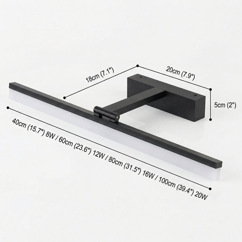 Nocturna | Sleek Modern Black Bathroom Wall Light Fixture