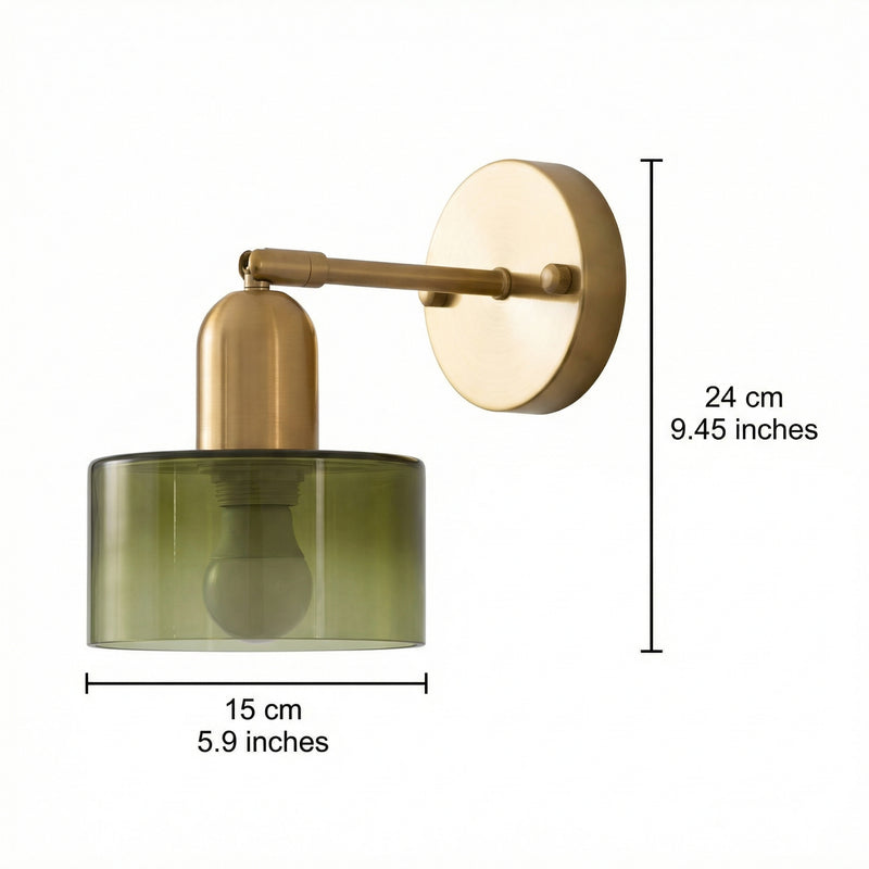 Contemporary Wall Light | Colored Glass Sconces with LED Compatibility | Elegant Fixture for Warm Ambiance