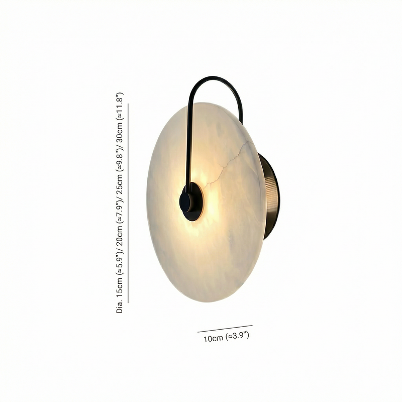 Elegant Alab Marble Wall Lamp with Soft LED Light | Contemporary Wall Sconce for Warm Ambiance