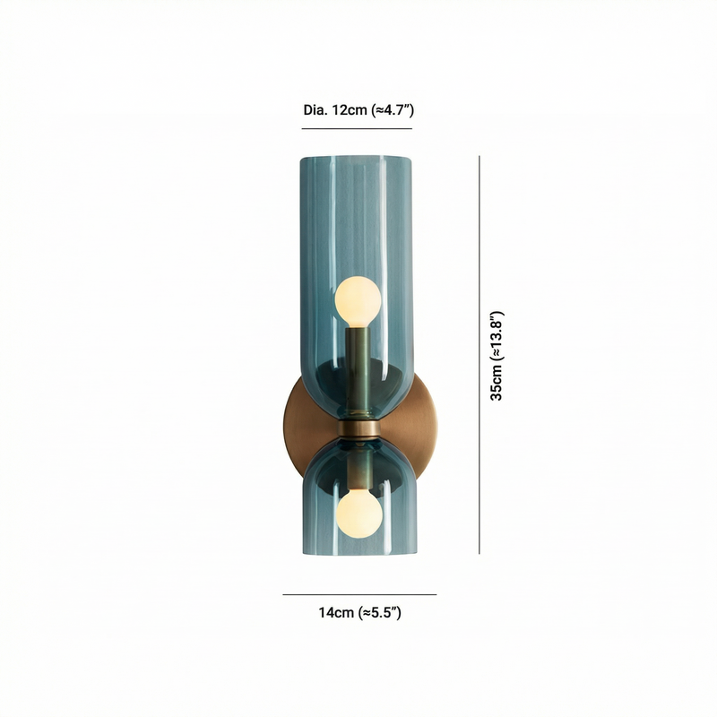 Elegant Glass Wall Sconce Lighting with Soft LED Glow | Modern Design for Dining Rooms and Bars