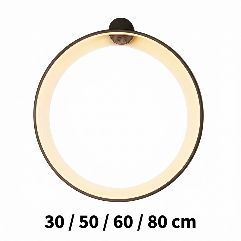 Scandinavian Wall Lamp | Modern LED Ring Sconce with Ambient Glow | Stylish Lighting for Home Decor