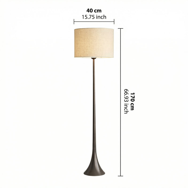 Elegant Silk Floor Lamp | Modern Standing Lamp with LED Compatibility for Warm Ambiance