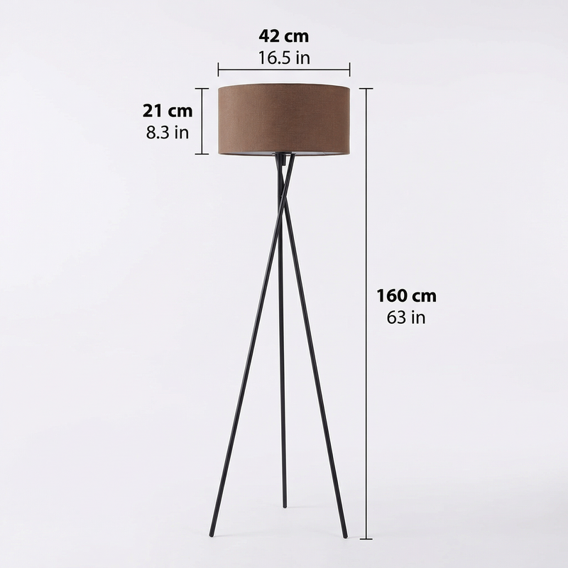 Elegant Floor Lamp | Modern Standing Lamp with Silk Shade & Adjustable Cable for Cozy Living Room Ambiance