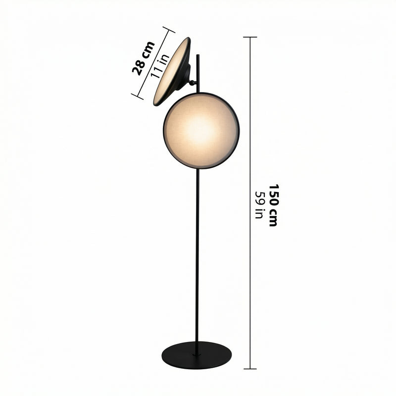 Modern Floor Lamp | Black Standing Lamp with LED Bulb & Minimalist Design | Elegant Lighting for Living Room