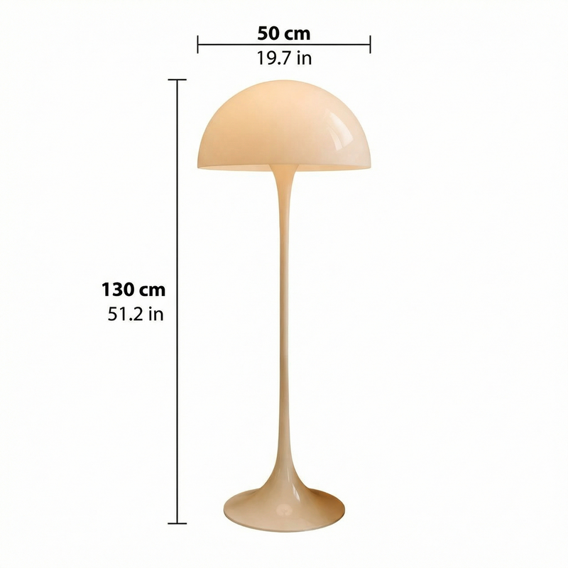 Modern Floor Lamp with Soft LED Glow | Mid-Century Design for Cozy Living Room Ambiance