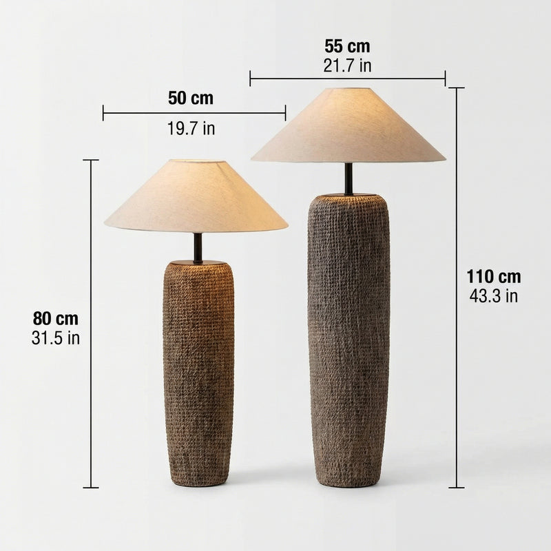 Modern Floor Lamp with Handcrafted Ceramic Base | Stylish Lighting for Cozy Living Rooms