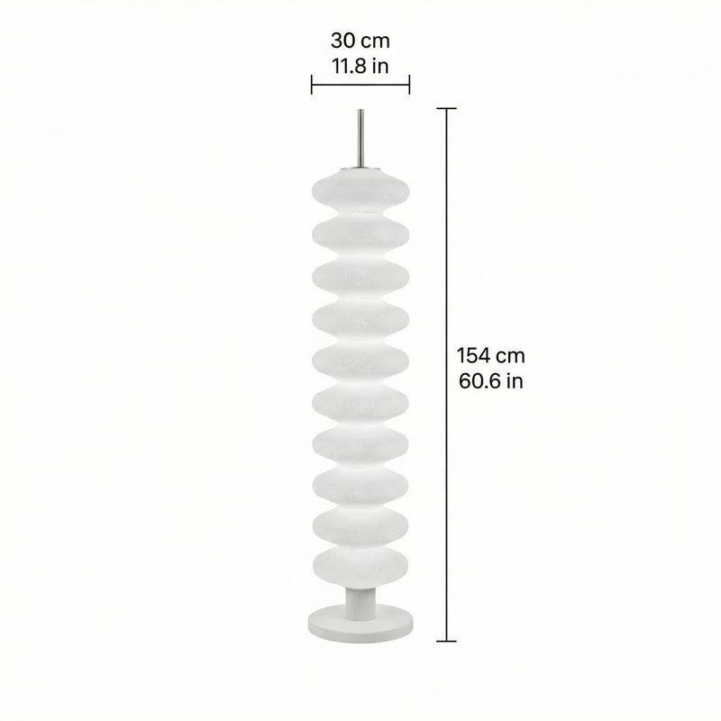 Scandinavian Style | Modern Floor Lamp with Wave Design | LED Lighting for Cozy Living Rooms