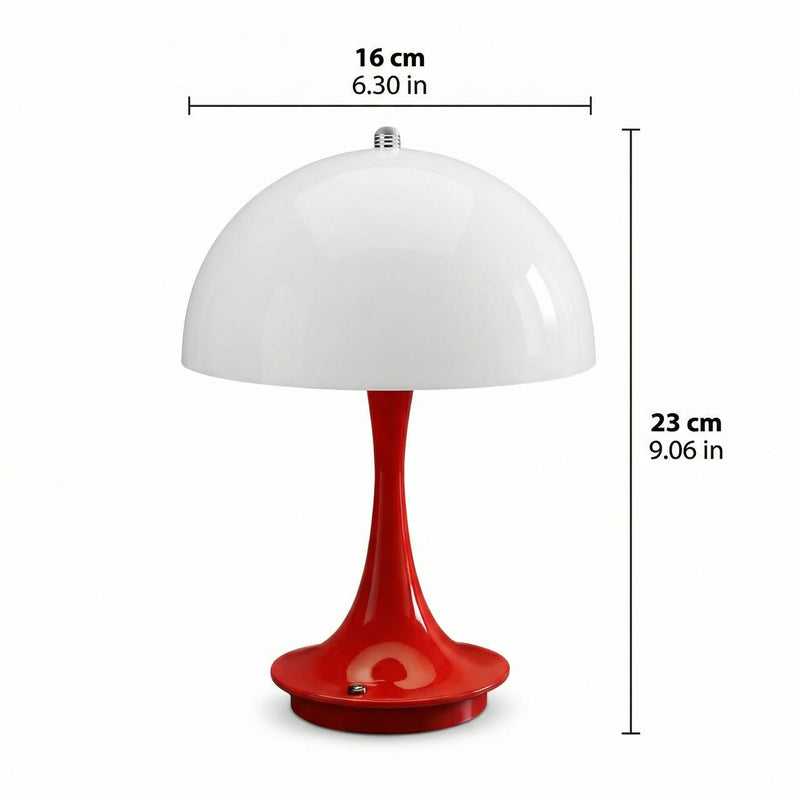 Contemporary Mushroom Table Lamp | Cordless LED Design for Easy Placement